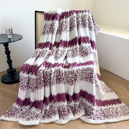 ☁️🎀 Ultimate Plush Snow Stripe Blanket | 8 Colors | XS–XXL | 3–5 WEEK TAT