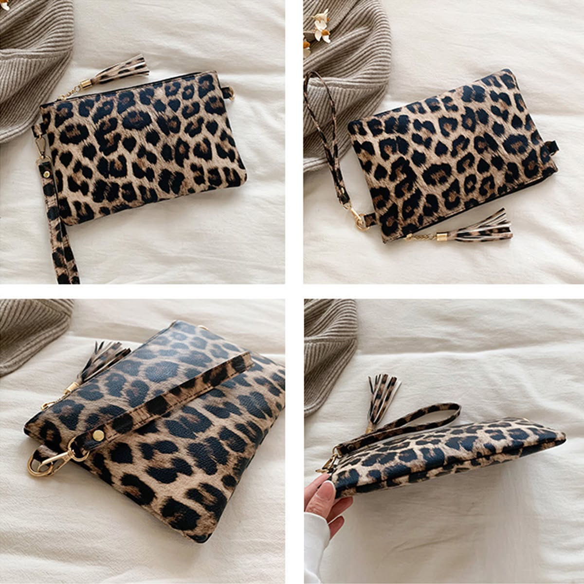 🐆🎀 Faux Leather Animal Print Wristlet | 5 Prints | 3–5 WEEK TAT