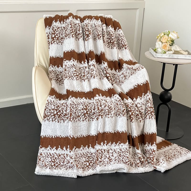 ☁️🎀 Ultimate Plush Snow Stripe Blanket | 8 Colors | XS–XXL | 3–5 WEEK TAT
