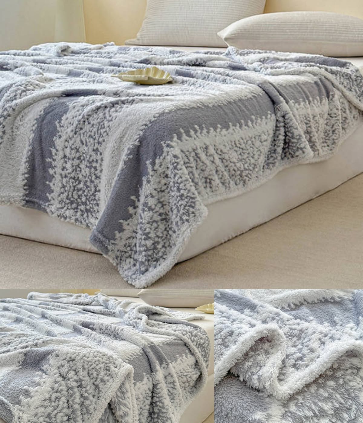 ☁️🎀 Ultimate Plush Snow Stripe Blanket | 8 Colors | XS–XXL | 3–5 WEEK TAT