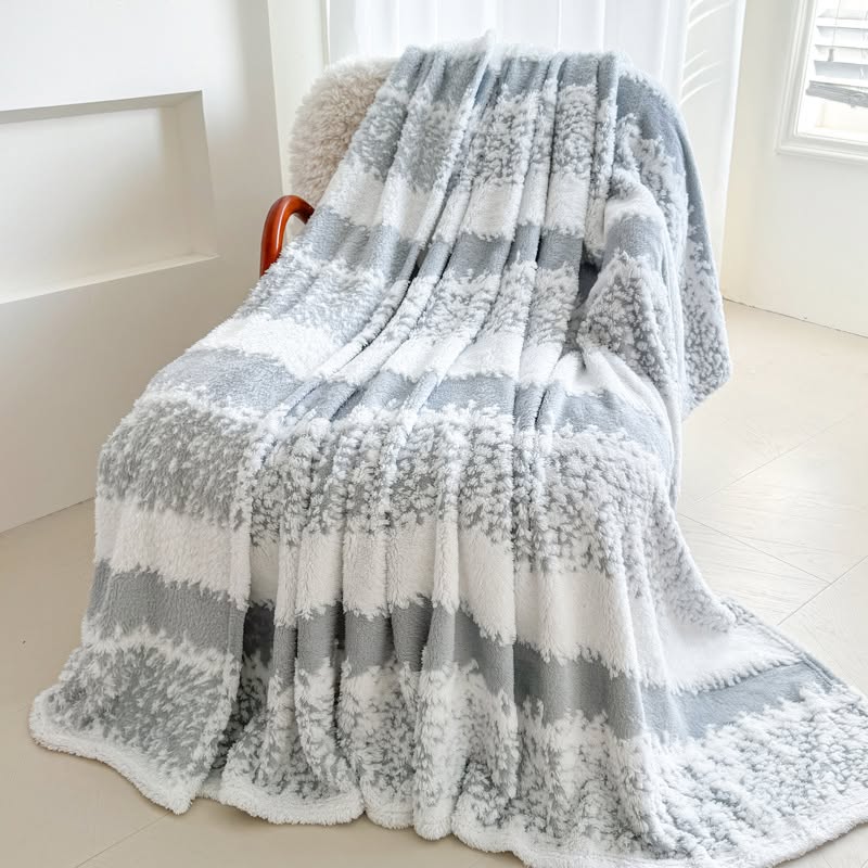 ☁️🎀 Ultimate Plush Snow Stripe Blanket | 8 Colors | XS–XXL | 3–5 WEEK TAT