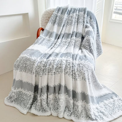 ☁️🎀 Ultimate Plush Snow Stripe Blanket | 8 Colors | XS–XXL | 3–5 WEEK TAT