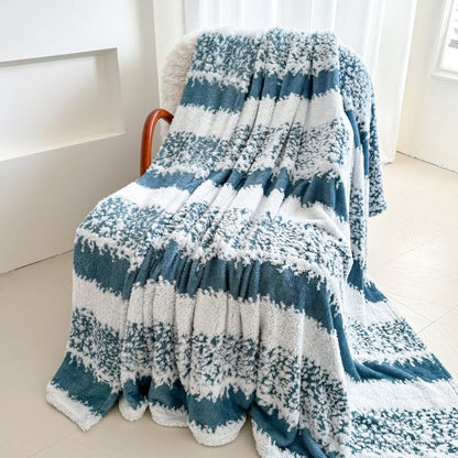 ☁️🎀 Ultimate Plush Snow Stripe Blanket | 8 Colors | XS–XXL | 3–5 WEEK TAT