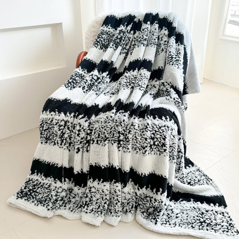 ☁️🎀 Ultimate Plush Snow Stripe Blanket | 8 Colors | XS–XXL | 3–5 WEEK TAT
