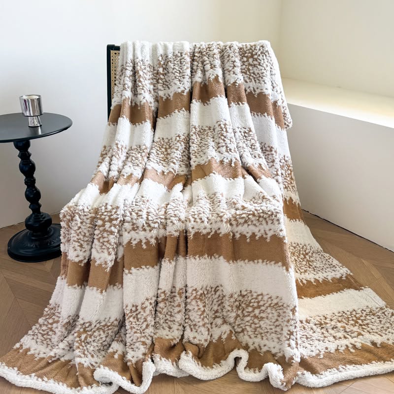 ☁️🎀 Ultimate Plush Snow Stripe Blanket | 8 Colors | XS–XXL | 3–5 WEEK TAT