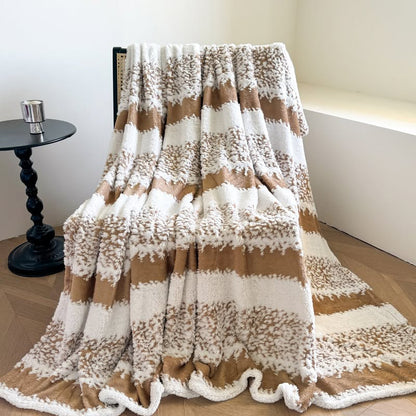☁️🎀 Ultimate Plush Snow Stripe Blanket | 8 Colors | XS–XXL | 3–5 WEEK TAT