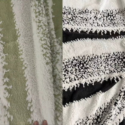 ☁️🎀 Ultimate Plush Snow Stripe Blanket | 8 Colors | XS–XXL | 3–5 WEEK TAT