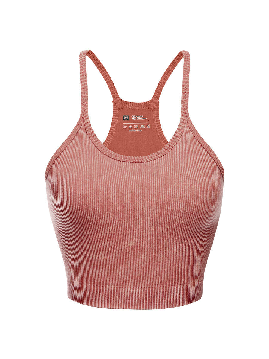 Women's Acid Washed Ribbed Crop Tank (12 Color Options) | 2-4 Week TAT