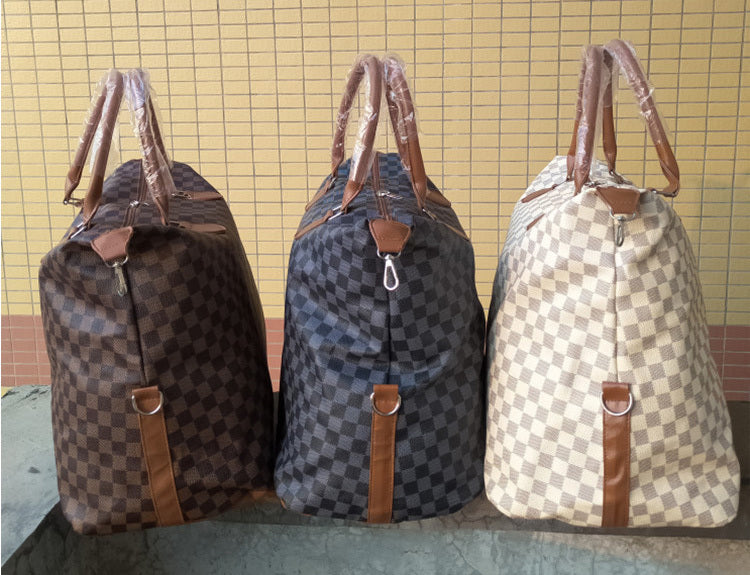 Faux Leather Checkered Weekender - 3 Colors | 2-4 Week TAT