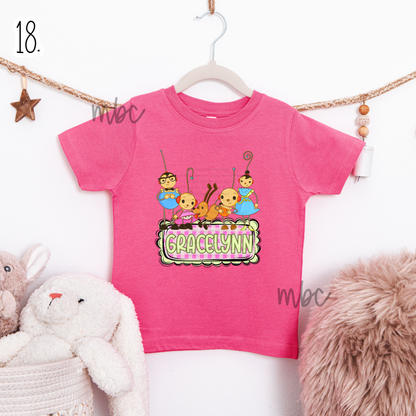 ✨MONDAY DAILY TEE DEAL ✨👕 Kids Character Name Plate Tees + Multiple Styles | 2 WEEK TAT