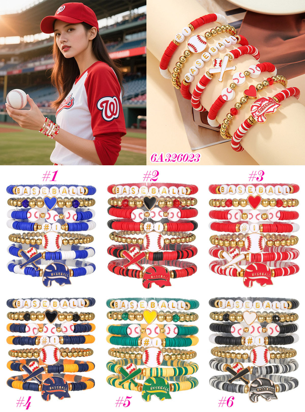 ⚾️ Game Day Baseball Bracelet Stacks | 6 Different Team Colors | 3-4 WEEK TAT ⚾️
