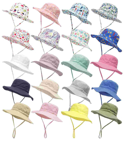 🧢 Adjustable Kids Bucket Hats (Custom Leather Patch!) 20 Colors | 3-4 Week TAT