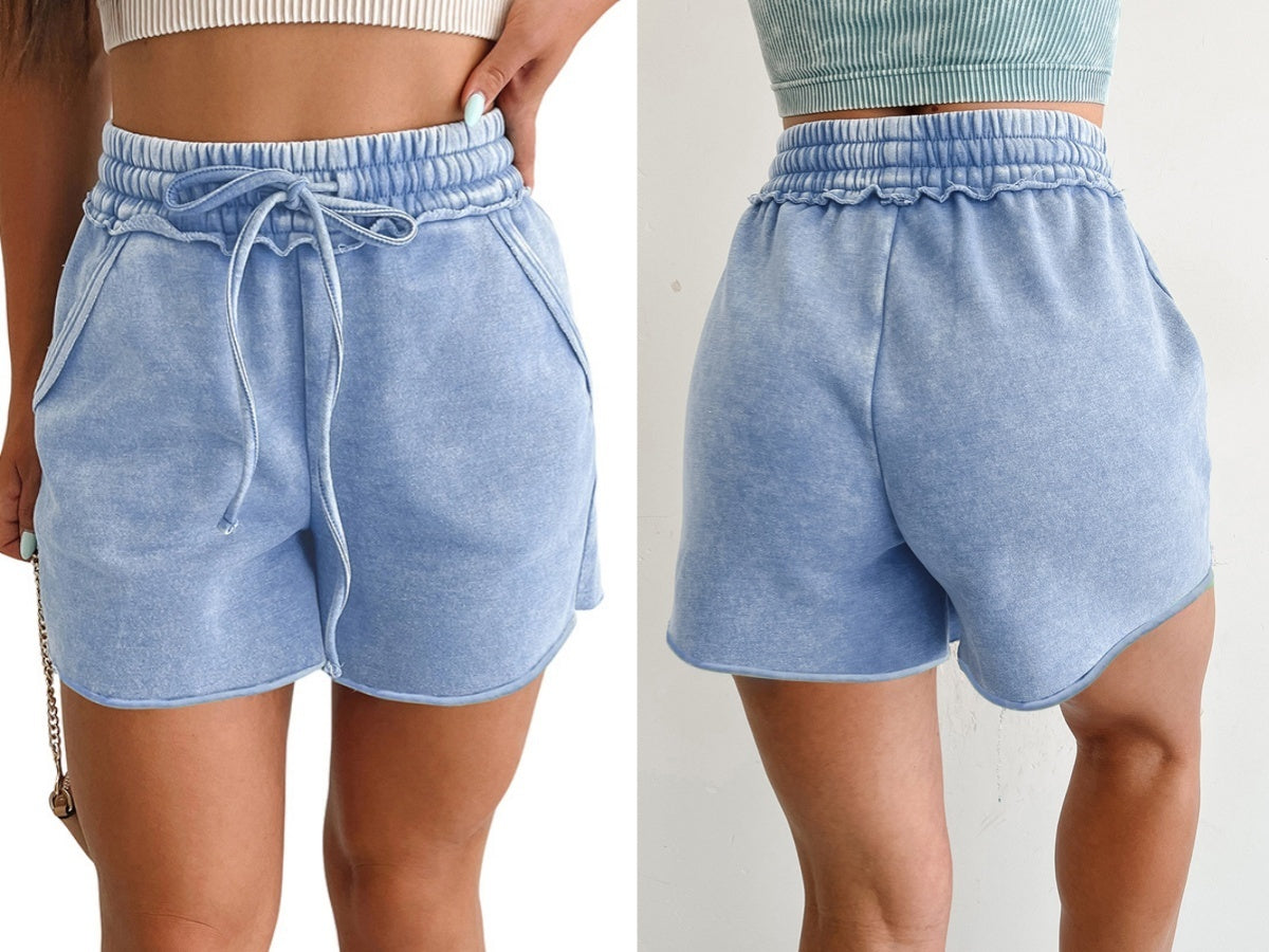 Mineral Wash Lounge Shorts (Pink, Blue, or Teal) Sizes S-XL | 3-4 Week TAT