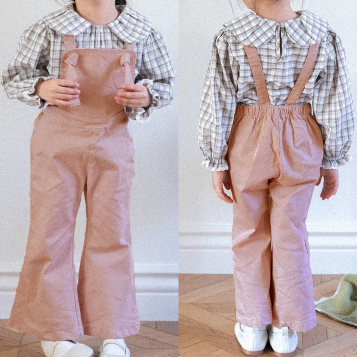 🌸👖 Girls Bell Bottom Denim Overalls + Infant Toddler Girls Sizes 6M-6Y | 3-4 WEEK TAT