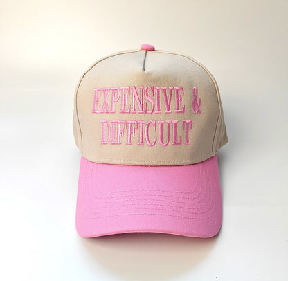 Embroidered Expensive & Difficult Snap Back Hat (7 Color Options) | 2-4 Week TAT