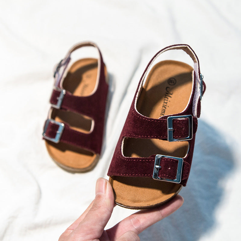 👡 Kid’s Suede Velcro Buckle Sandals | 15 Colors | Sizes 6.5C–2Y | 3-4 WEEK TAT 👡
