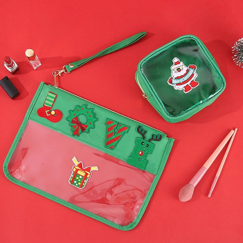 Chenille Glitter Letter Patch PVC Clear Wristlet Set – 27 Styles! | 2-4 Week TAT