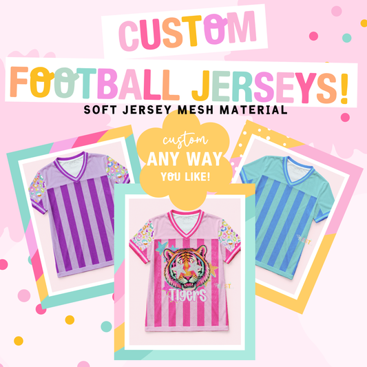 🏈 JERSEY MESH CUSTOM FOOTBALL JERSEYS | KIDS & ADULT SIZES | 3–5 WEEK TAT