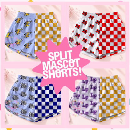 ✨🏈 Mommy & Me CUSTOM MASCOT SPLIT SHORTS| Sizes 12/24M to 2XL | 3-4 WEEK TAT 🏁✨