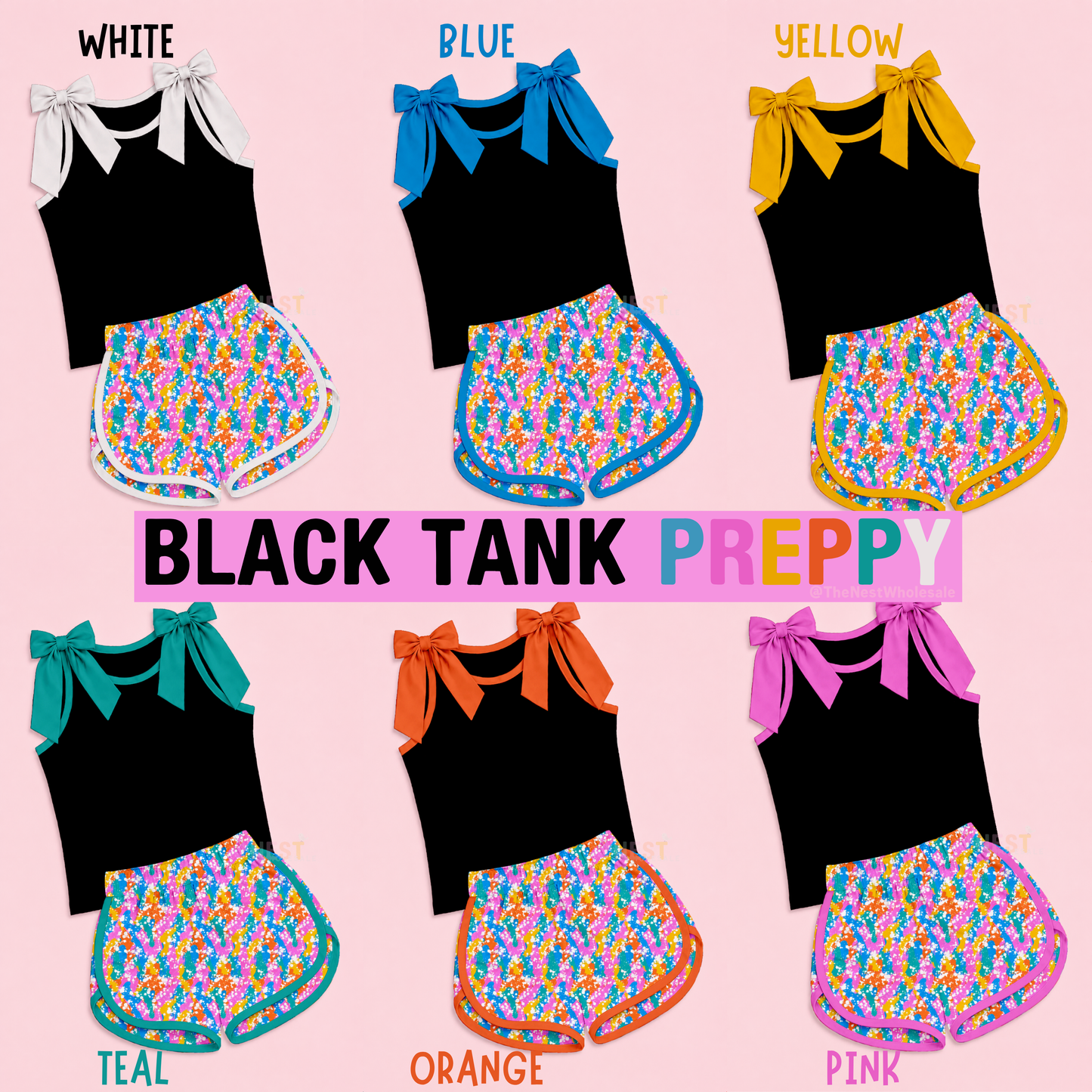 🎀 PREPPY MASCOT BOW TANKS | Kids 3/6M–14/16 & Adults S–4XL | 4-6 WEEK TAT