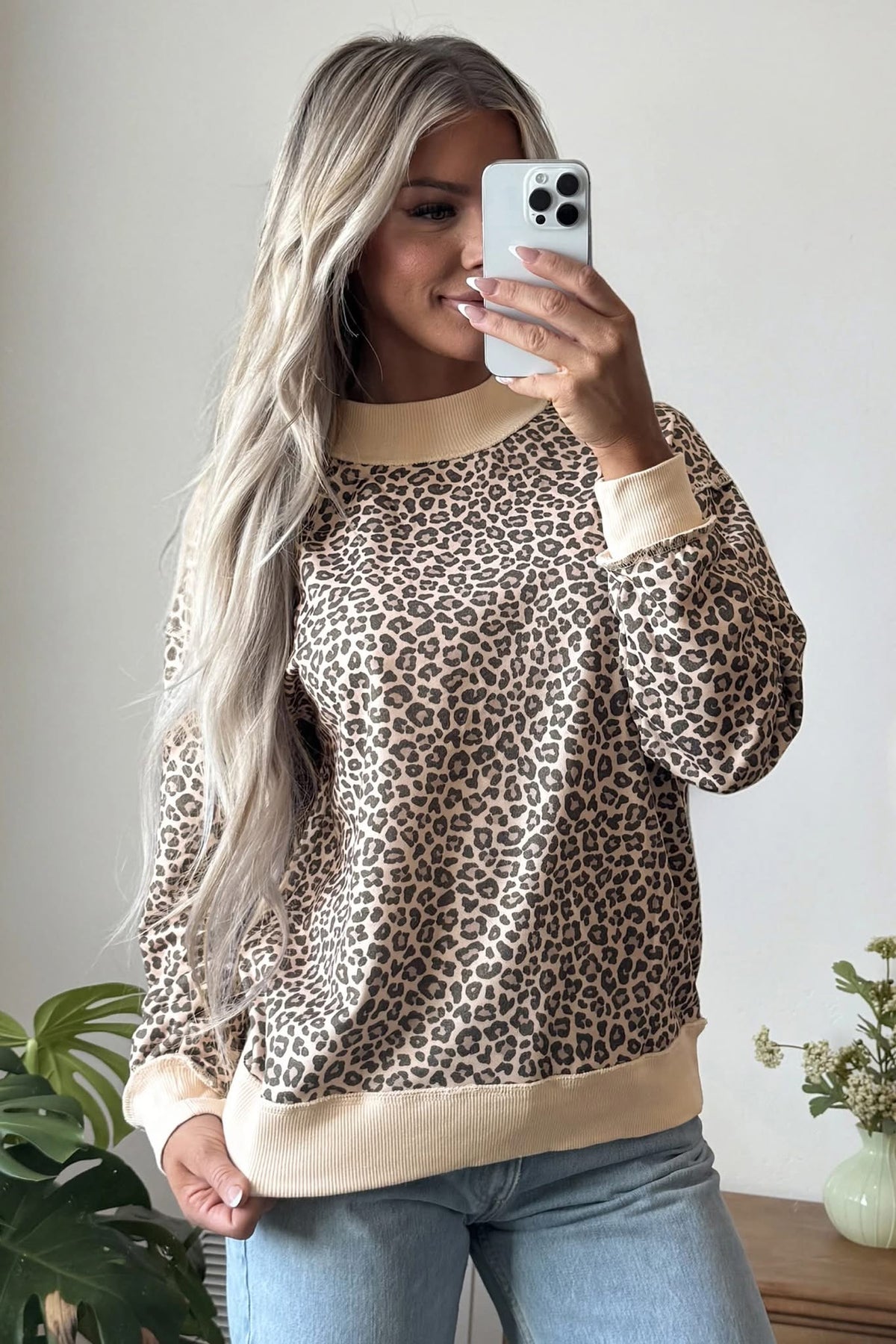🐆🤎 IN STOCK Leopard Mid Mock Sweater | Sizes S-XL