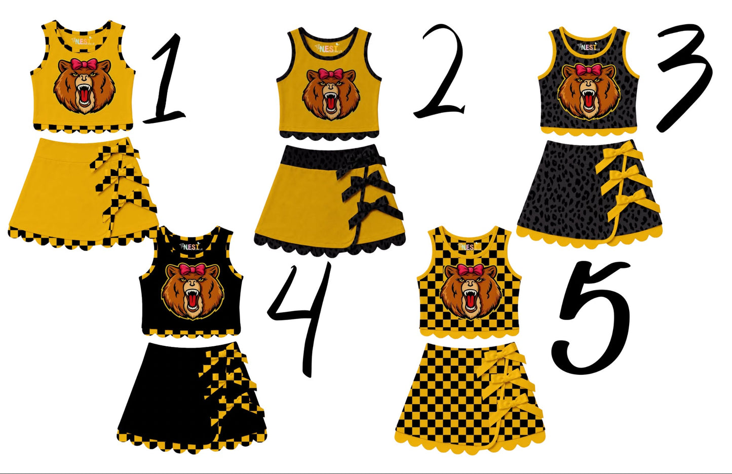 Bears Cheer Uniforms | Custom Listing