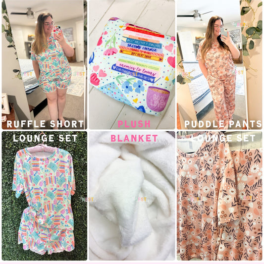 🧡Summer Citrus Shorts Lounge Set - ✨Pick Print in FB Group✨- TAT 3/4 weeks🧡