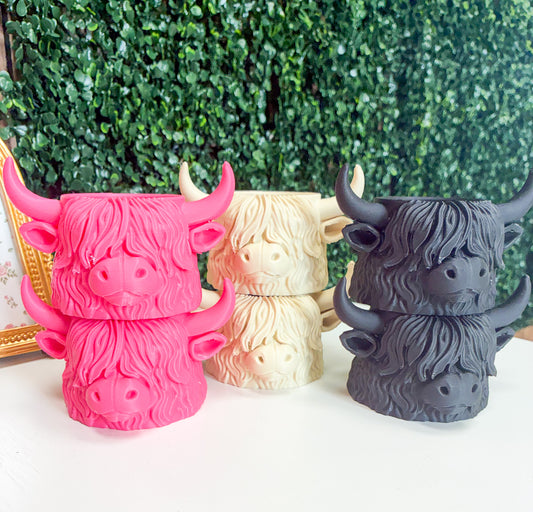 🐮🌿 Mini Highland Cow Planter / Earring Holder / Catch-All | Ready to Ship | LIMITED! ✨