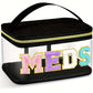 Clear Waterproof PVC Chenille "Meds" Travel Bag - 6 Color Options! | 2-4 Week TAT