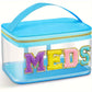 Clear Waterproof PVC Chenille "Meds" Travel Bag - 6 Color Options! | 2-4 Week TAT