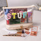 Clear Waterproof PVC Chenille "Stuff" Travel Bag - 4 Color Options! | 2-4 Week TAT