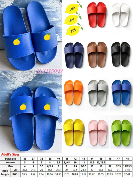 ☁️✨Solid Slides 🩴11 COLORS, OPTIONAL LOGO Sizes EUR 36–48 | 3-4 Week TAT