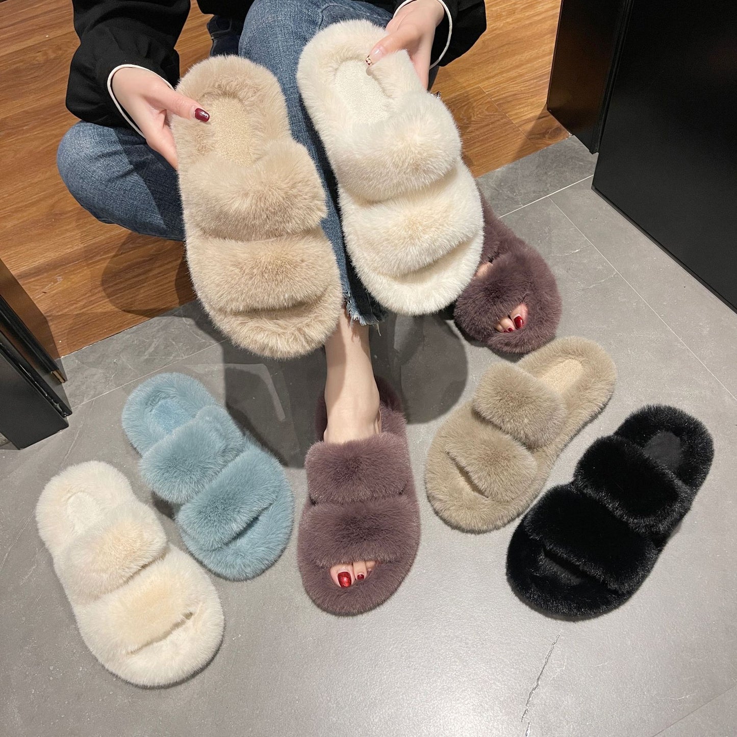 Plush Slide Slippers | 2-4 Week TAT