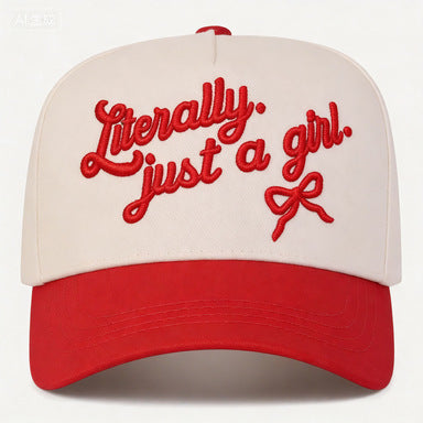Embroidered Literally Just a Girl Snap Back Hat (6 Color Options) | 2-4 Week TAT