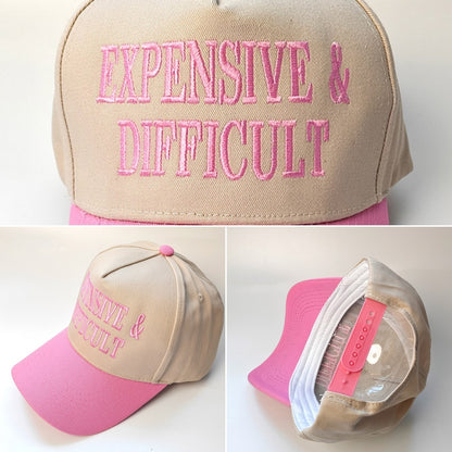 Embroidered Expensive & Difficult Snap Back Hat (7 Color Options) | 2-4 Week TAT