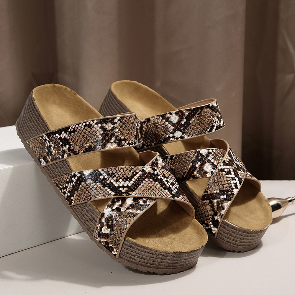👡☀️ Women’s Crossband Platform Slide Sandals FIVE COLOR OPTIONS + Sizes EUR 35-43 | 3-4 WEEK TAT
