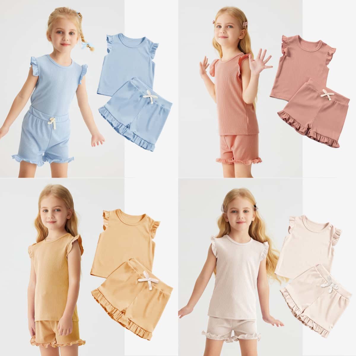 🌸 RIBBED RUFFLE HEM KNIT BAMBOO SETS 💗 9 COLORS! |6/12MO TO 5/6T | 3-4 WEEK TAT ✨