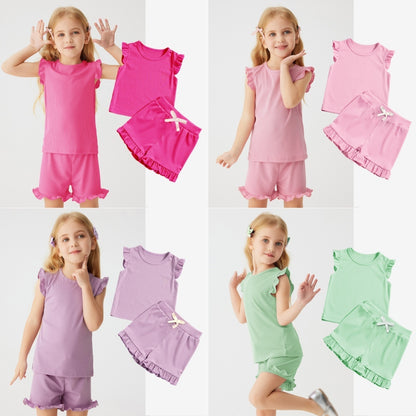 🌸 RIBBED RUFFLE HEM KNIT BAMBOO SETS 💗 9 COLORS! |6/12MO TO 5/6T | 3-4 WEEK TAT ✨