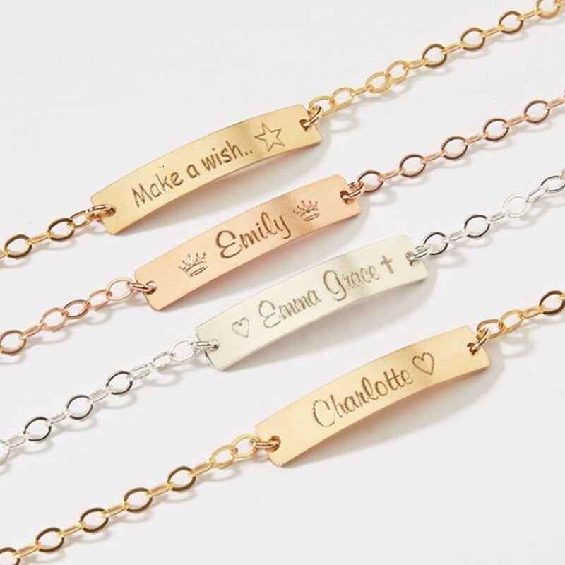 Kids' Engraved Custom Name Bracelet
