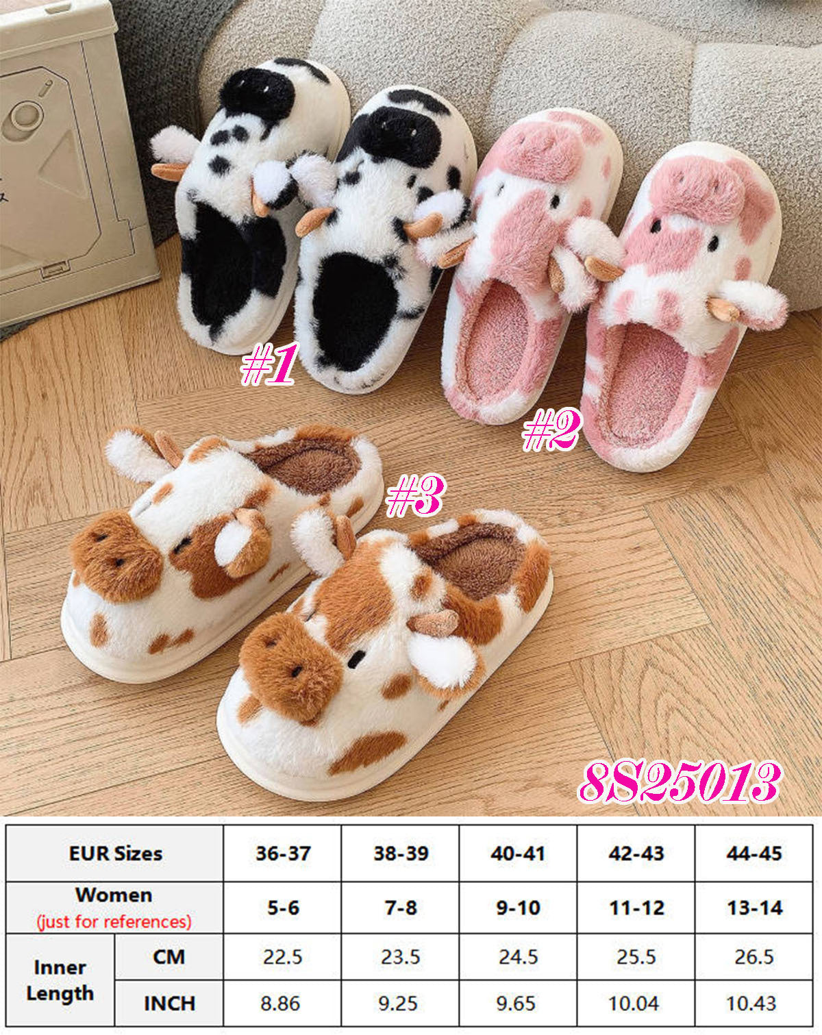 Fuzzy Cow Slipper | 2-4 Week TAT