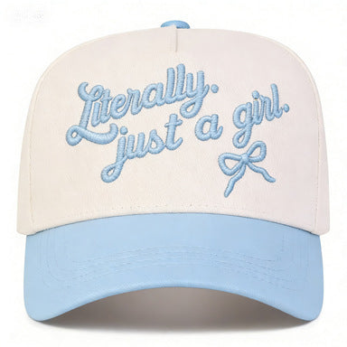 Embroidered Literally Just a Girl Snap Back Hat (6 Color Options) | 2-4 Week TAT