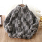 Super Plush Monochrome Checkered Zip-Up Jackets, 6 Colors | 2-4 Week TAT