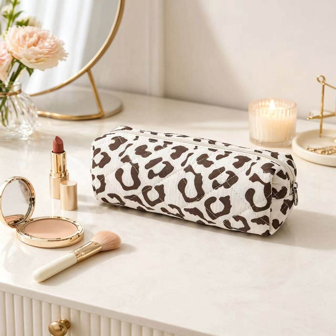 💄✨Leopard Quilted Makeup Pouch (TAT 3-5 weeks)💄✨