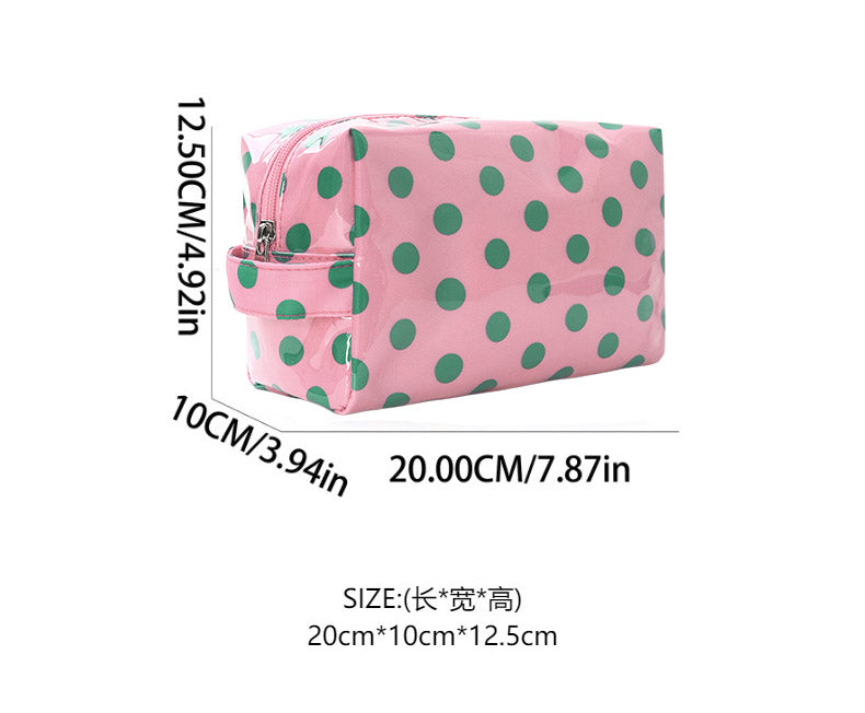 🩷✨ POLKA DOT WATERPROOF PVC MAKEUP TOILETRY BAG + 12 COLORS | 3-4 WEEK TAT ✨🩷