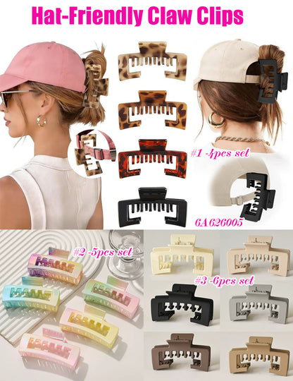 🧢✨ Hat Girl Claw Clips Sets + 3 Style Options | 3-4 WEEK TAT