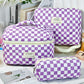 Checkered Quilted 3-Piece Bag Set - 7 Colors - "Today Mood, Feel The Warm" | 2-4 Week TAT