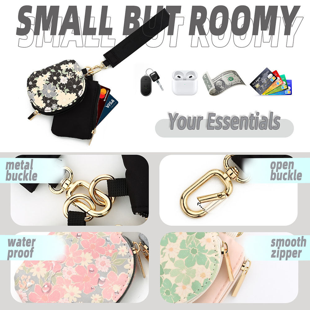 Floral Dual Pouch Wristlets - 7 colors | 2-4 Week TAT