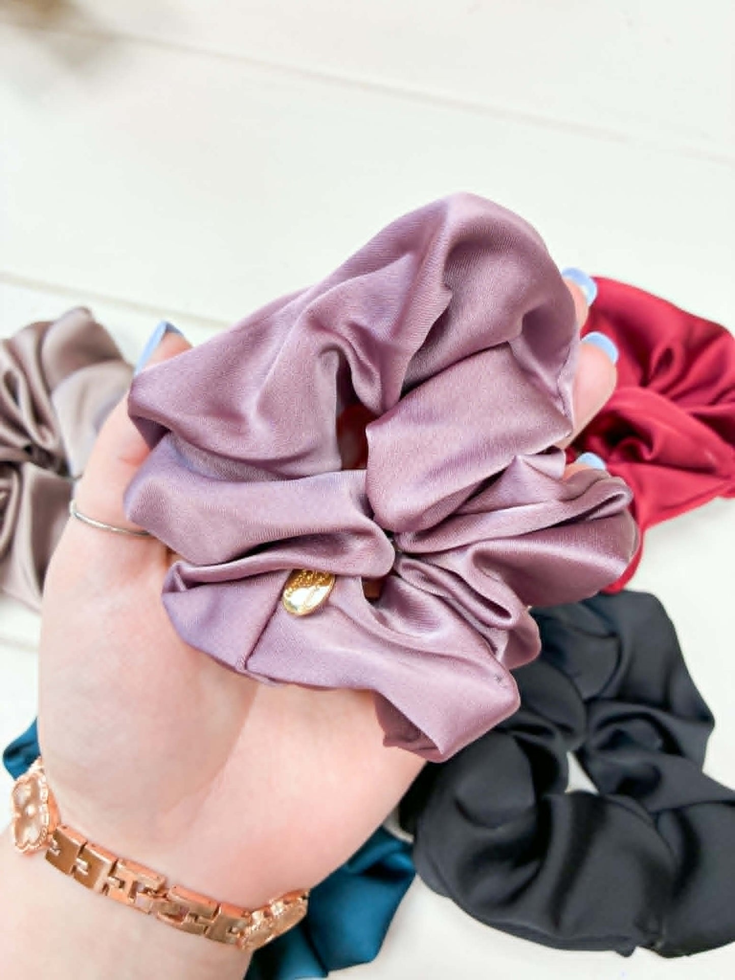 Satin Scrunchies - 4" Diameter (Regular Size) READY TO SHIP/PICK UP