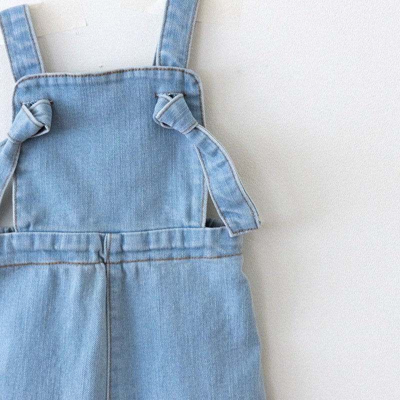 🌸👖 Girls Bell Bottom Denim Overalls + Infant Toddler Girls Sizes 6M-6Y | 3-4 WEEK TAT