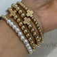 Inspired Hematite Cross Bracelet Set (Set of 4), Black or Gold | 2-4 Week TAT